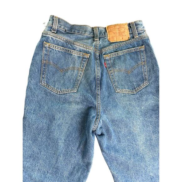 Vintage 80s Levi's 501 (17501-0138) Stonewash High Waisted Straight Leg Jeans 11 - Picture 9 of 16